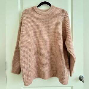Zara Cozy Dusty Pink Knit Sweater